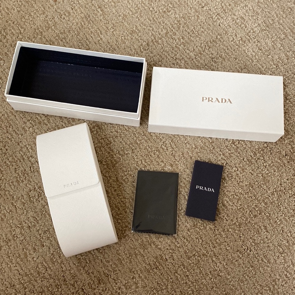 White Prada Sunglass case
